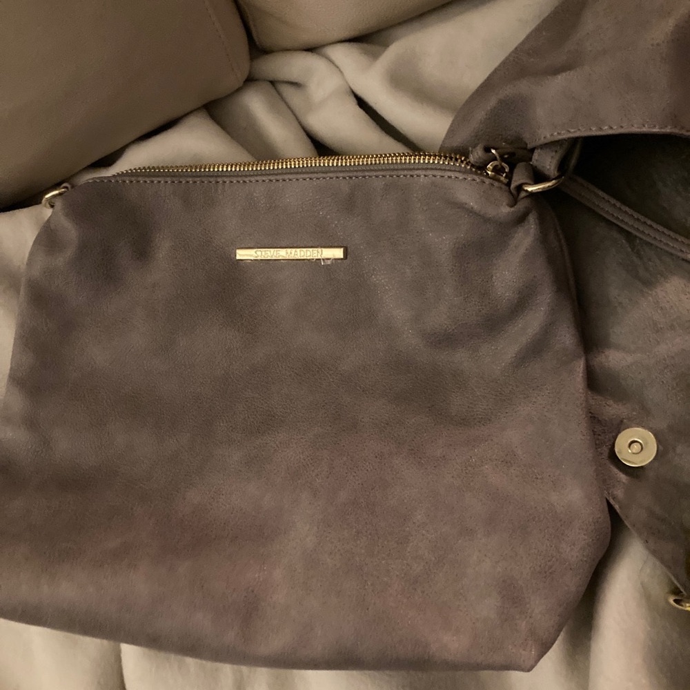 Taupe  Tote with Chain Handles and Tassel; bag in bag
NWT